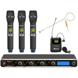 AVTronics 200 Channel 3 Handheld, 1 Lapel Mic System, and 1 Ear-Worn