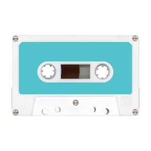 Pre-Printed Audio Cassette Tape Labels - Choice of Colors - 100 Pack