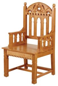 Gothic Celebrant Chair Medium Oak Stain