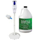 Elite Series Hand Sanitizer Dispenser with White Stand 1 Gallon of Hand Sanitizer and Spray Pump Adapter