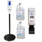 2 Touchless Elite Series Hand Sanitizer Dispensers and 2 Gallons of Gel Sanitizers