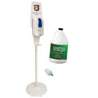 Personalized Elite Series Hand Sanitizer Dispenser with White Stand 1 Gallon of Hand Sanitizer and Spray Pump Adapter