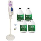 Personalized  Elite Series Hand Sanitizer Dispenser with White Stand, 4 Gallons of Hand Sanitizer and Spray Pump Adapter