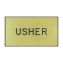 Gold Usher Engraved Badge 