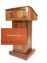 Full Size Wood Pulpit Mahogany Wood with Light Finish