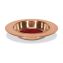 Copper Plated Offering Plate with Red Felt Center - 12 Inches