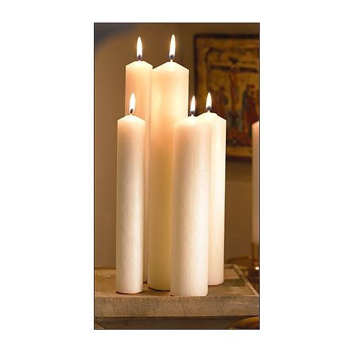 Altar Brands 7/8" x 24 1/2" Self-Fitting End Candles - 12 Per Case