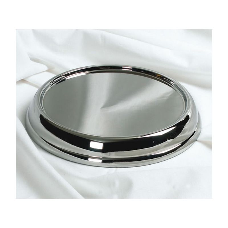 Stainless Steel Stackable Bread Plate Base - Silvertone