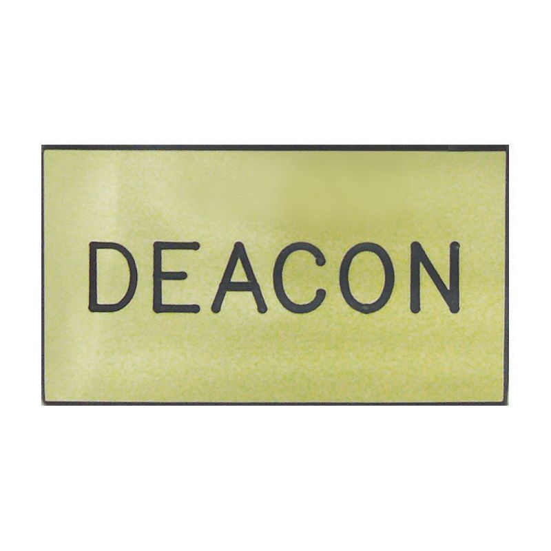 Gold Deacon Engraved Badge 