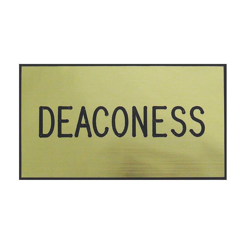 Gold Deaconess Engraved Badge 