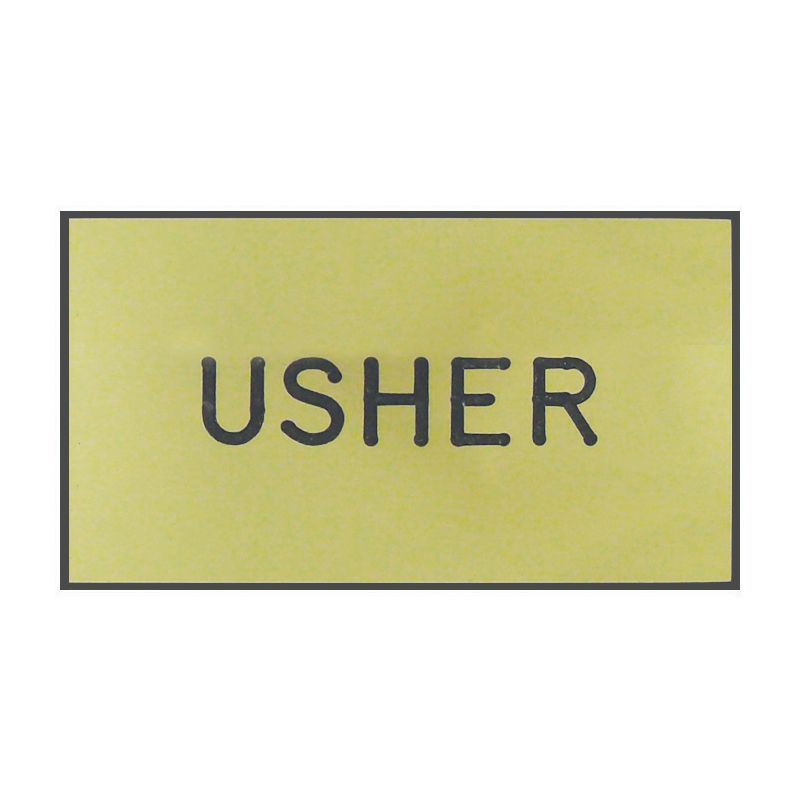 Gold Usher Engraved Badge 