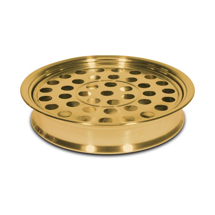 Stainless Steel Brasstone Finish Communion Tray 12.25 Inch - Elevate Your Worship Experience