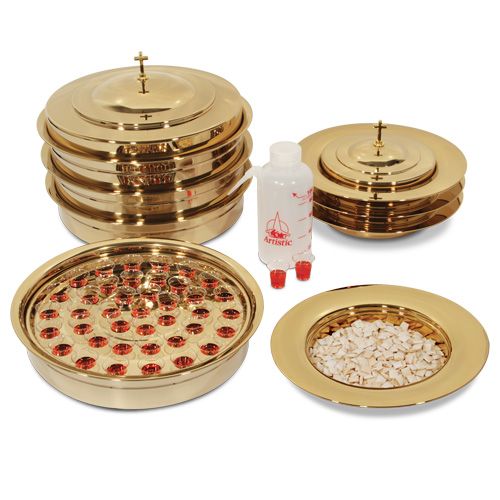 Communion Set Serves 160 - Brasstone