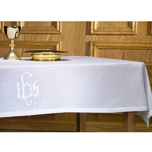 Linen IHS Design Altar Frontal