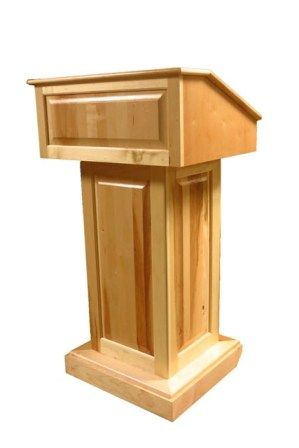 Full Size Wood Pulpit Character Maple with Natural Finish