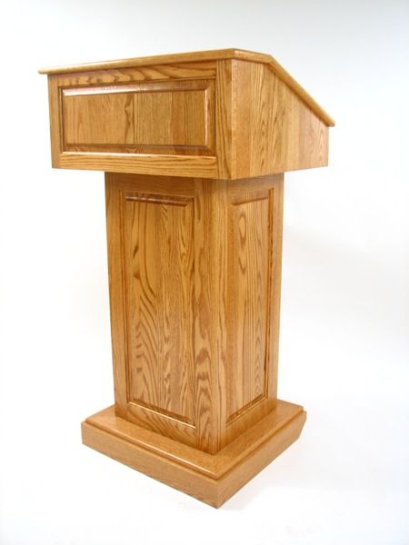 Full Size Wood Pulpit Medium Oak