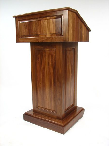 Full Size Wood Pulpit Dark Walnut