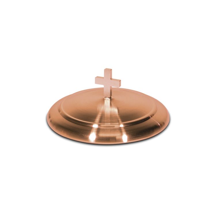 Stainless Steel Communion Ware - Copper Plated Finish Communion Tray Cover - 6.5 Inch