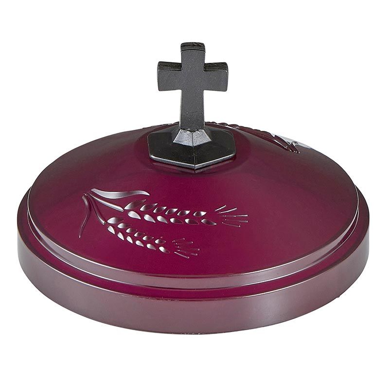 Plastic Communion Ware - Stacking Bread Plate Cover Purple