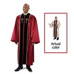 Pulpit Robes Ivory w/ Burgundy Velvet - Large