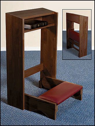 Folding Prayer Bench - Walnut