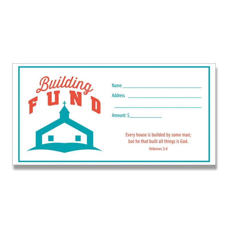 Building Fund Envelopes- 100 QTY