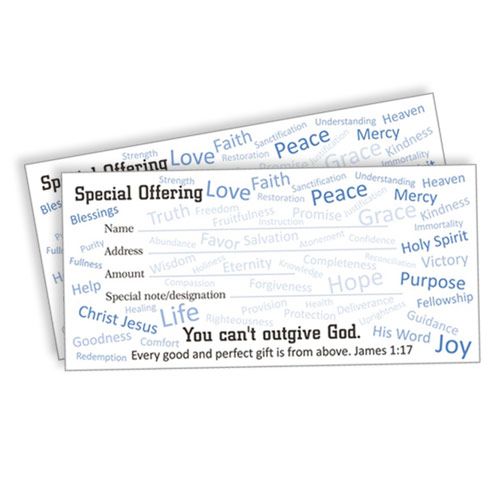 Special Offering Envelopes with James 1:17, 100 Pack