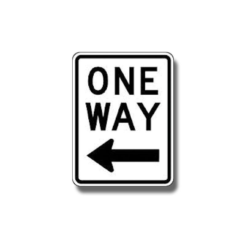 One Way Sign, Left Arrow