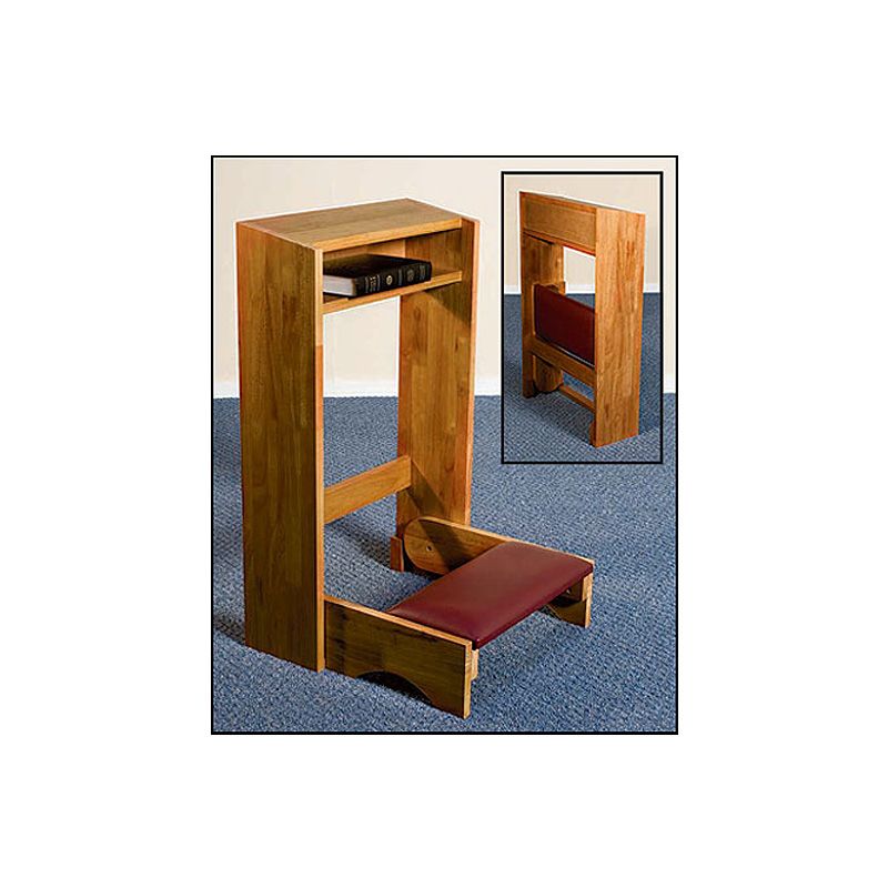 Folding Prayer Bench - Pecan