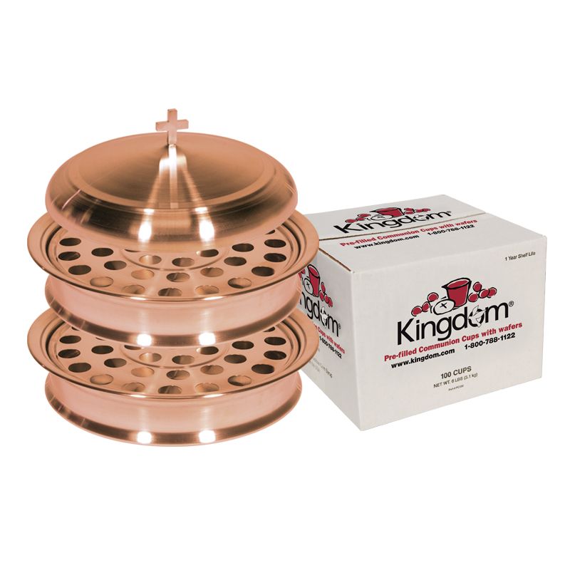 Copper Plated Communion Ware Set for 80 People