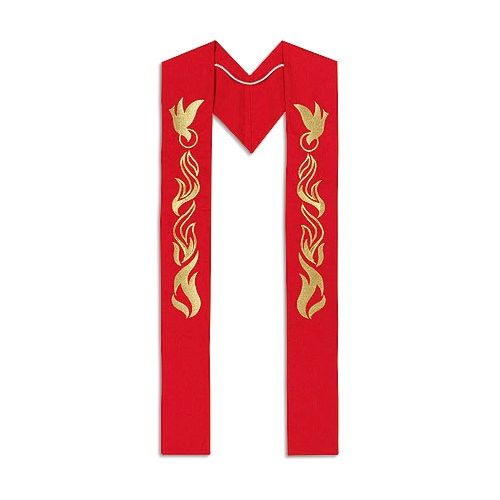 Pentecost Theme Stole in Red