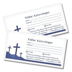 Tithing Envelopes - 100 Pack - Three Crosses: Ideal for Church Offerings