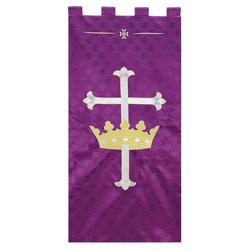 Wall Hanging/Banner with Cross and Crown Design